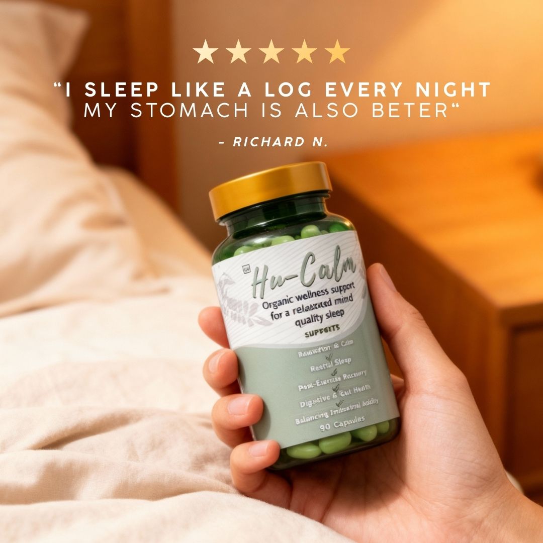 HuCalm | Daily Gut & Mind Support (Restful Sleep, Balanced Mood)