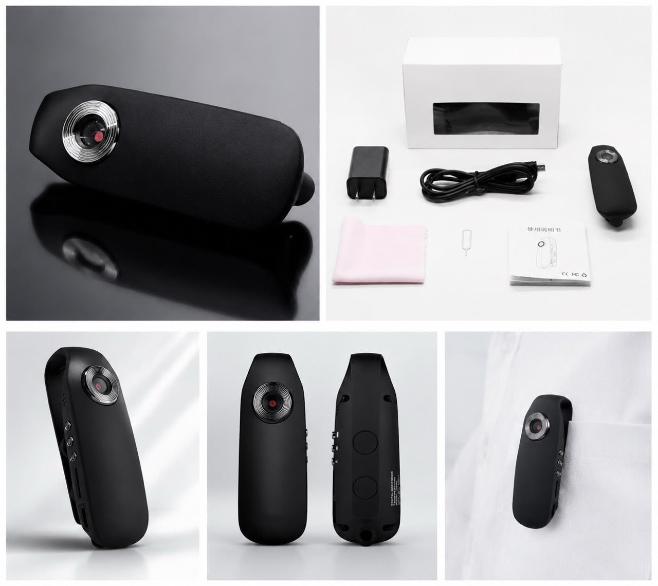 2025 New HD 1080p Mini Body Camera Night Vision Noise Reduction Audio/Video Recorder Portable Back Clip Single Unit CMOS WiFi