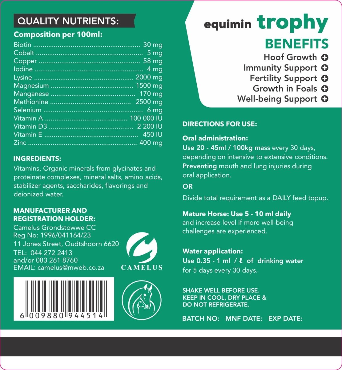 Equimin Trophy (Supplement For Horses & Game)