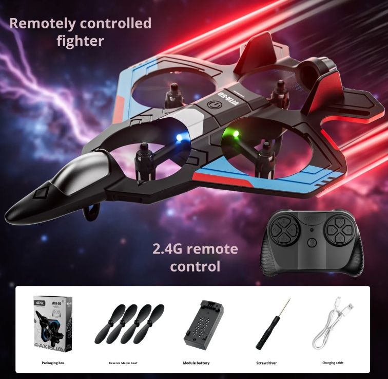SJY-V50 Remote Control RC Airplane Children's Fighter Model Glider Toy Batteries Included 150M Control Distance Outdoor Use ABS