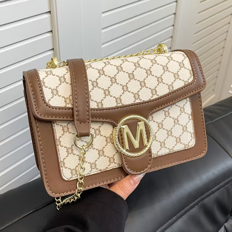 Geometric Grey Crossbody Handbag Tote Bag