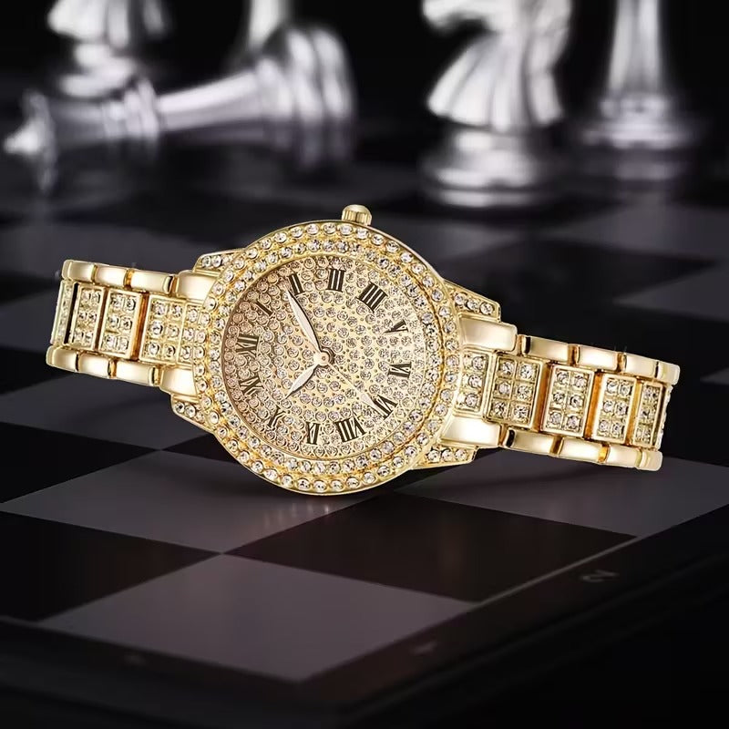 Luxury Encrusted Bracelet Watch For Womens