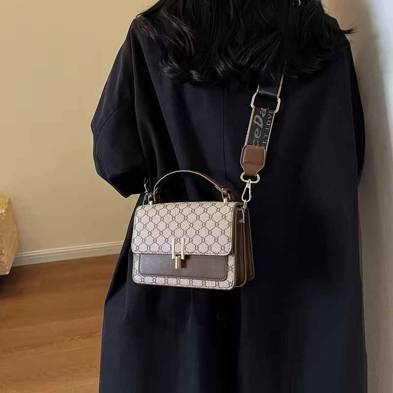 Vintage Square Crossbody Bag Large Capacity