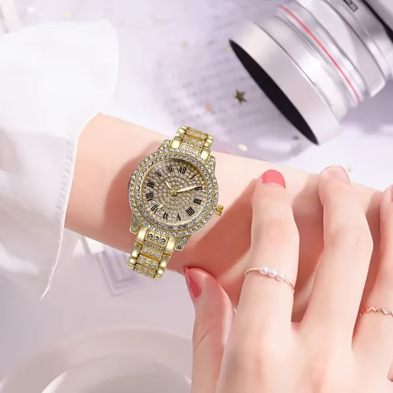Luxury Encrusted Bracelet Watch For Womens