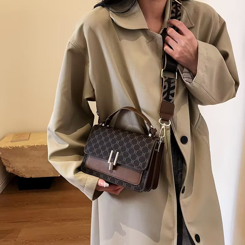 Vintage Square Crossbody Bag Large Capacity