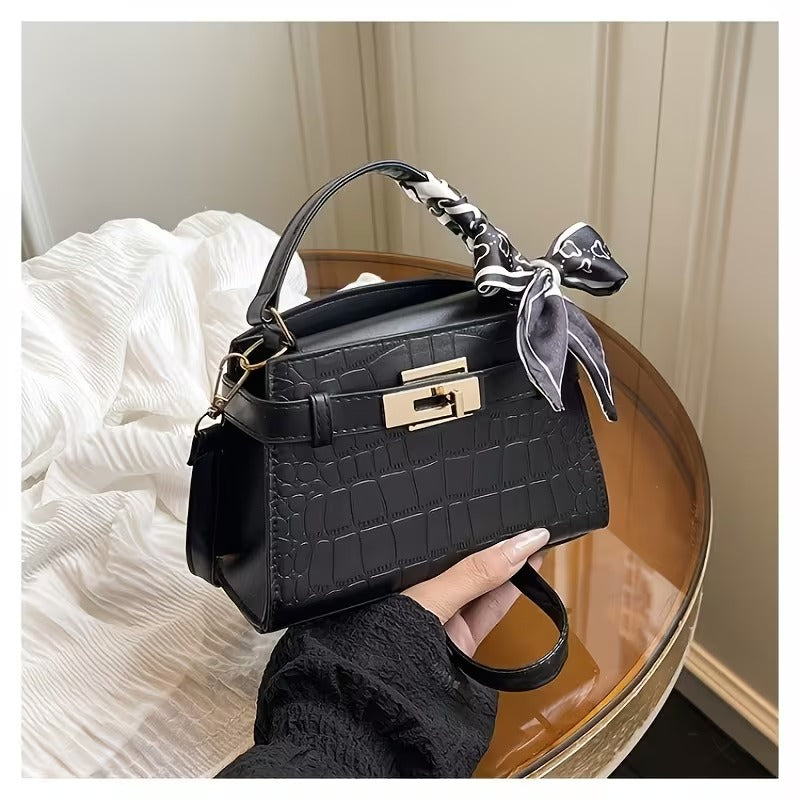 Luxury Womens Handbag Gold Lock Crossbody