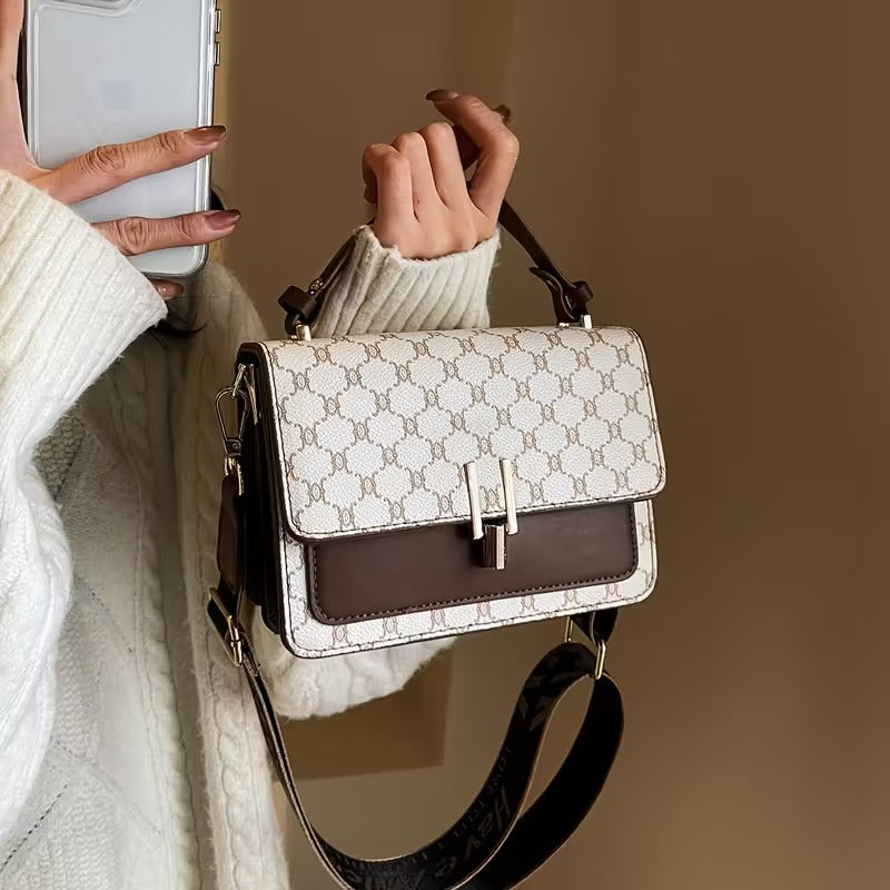 Vintage Square Crossbody Bag Large Capacity