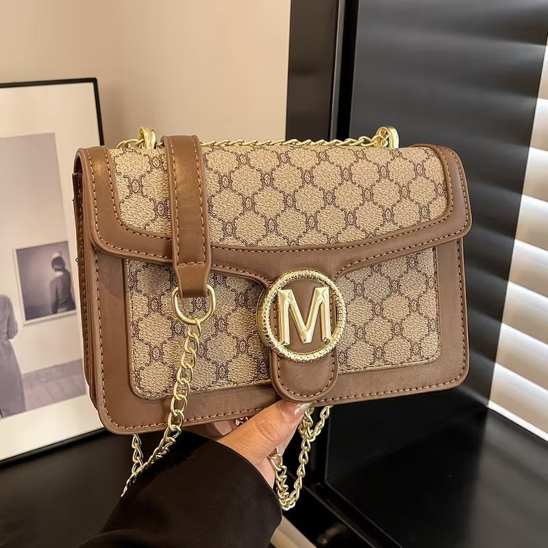 Geometric Grey Crossbody Handbag Tote Bag