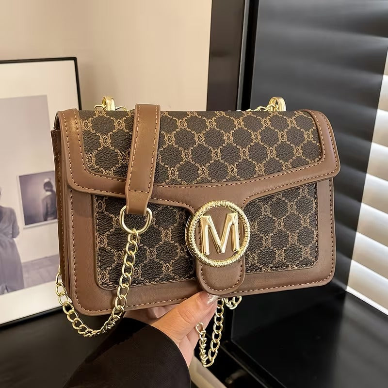 Geometric Grey Crossbody Handbag Tote Bag