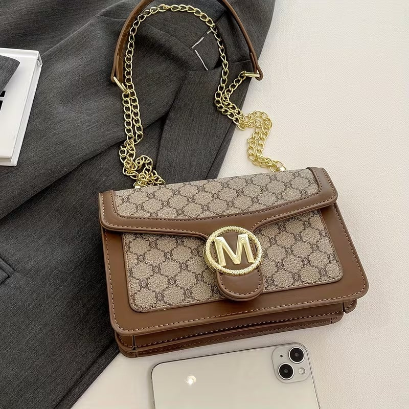 Geometric Grey Crossbody Handbag Tote Bag